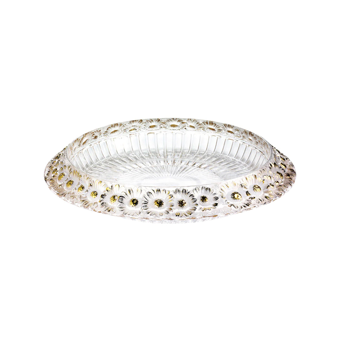 Marguerites Bowl Large, Clear Gold Stamped | Lakeview Home