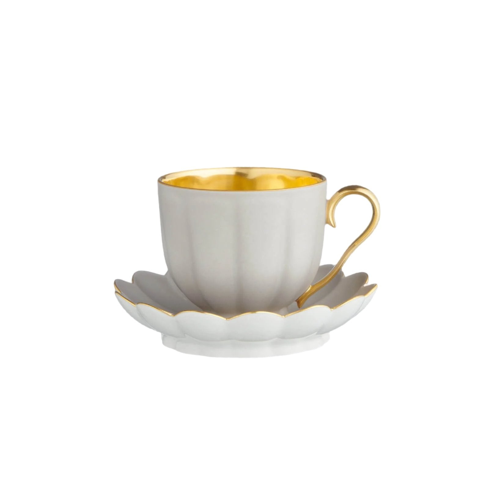 smoky grey Matt coffee tea cup and saucer lakeview home augarten