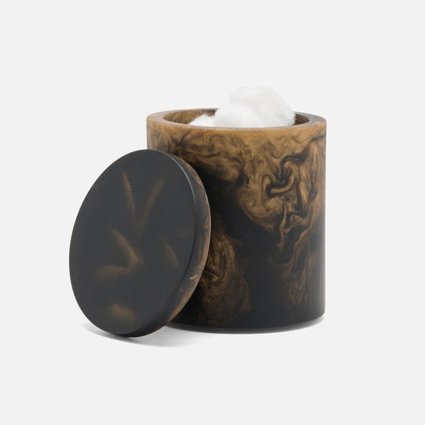 Duluth Black/Gold Round Canister