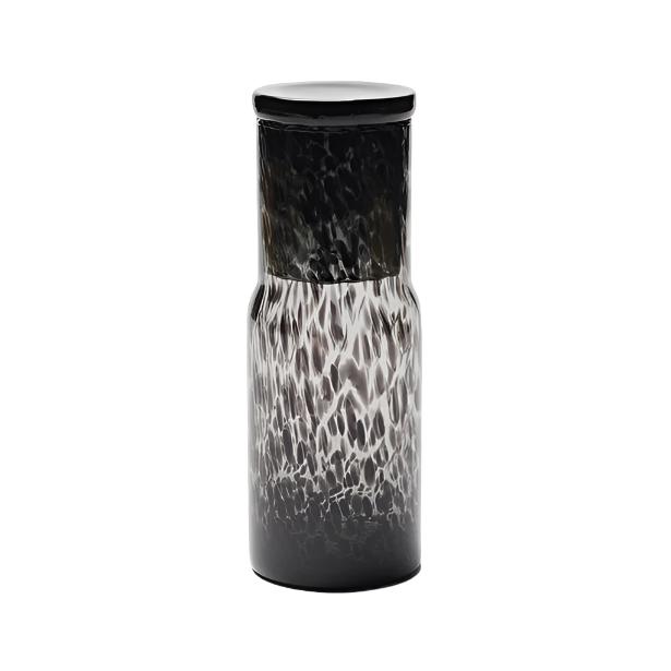 Faro Cylinder Carafe, Black Leopard