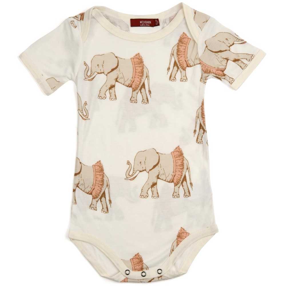 Tutu Elephant Organic Short Sleeve One Piece