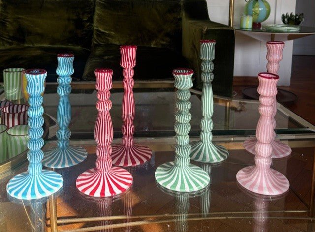 Joyful Stripe Candlestick