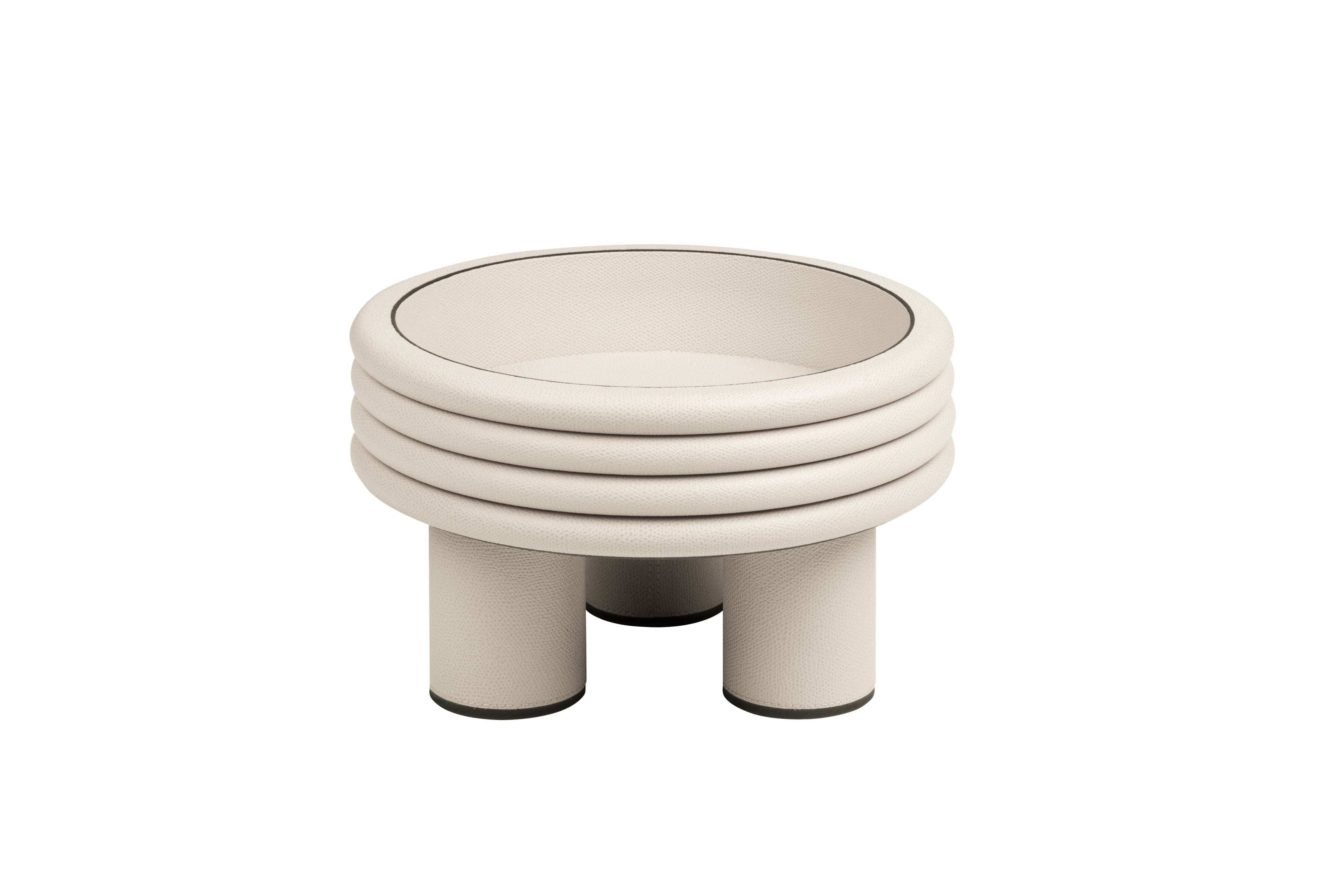 Scala Leather Round Bowl