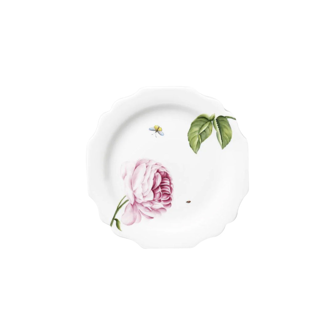 Plein Air Dessert Plate (Rose, Leaf, Insect)