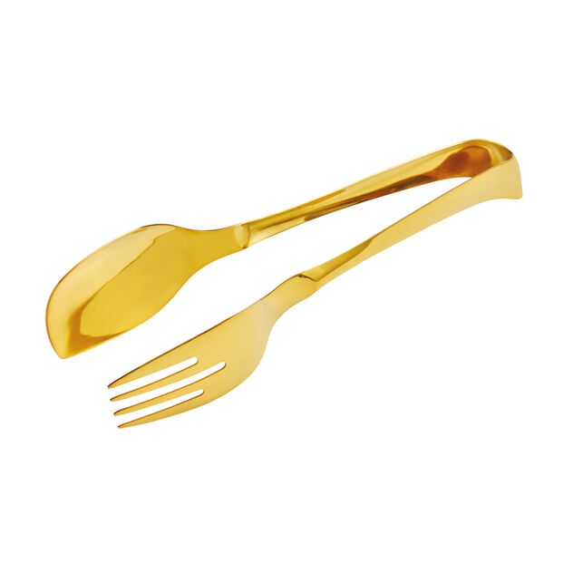 Living Mirror PVD Gold Vegetable and Meat Serving Tongs