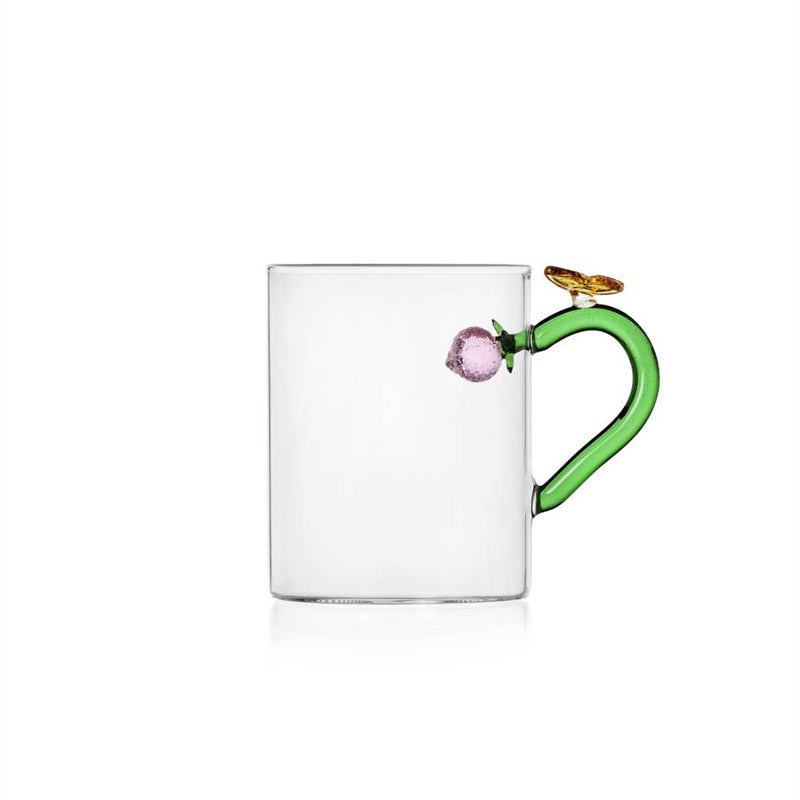 Fruits & Flowers Mug with Butterfly