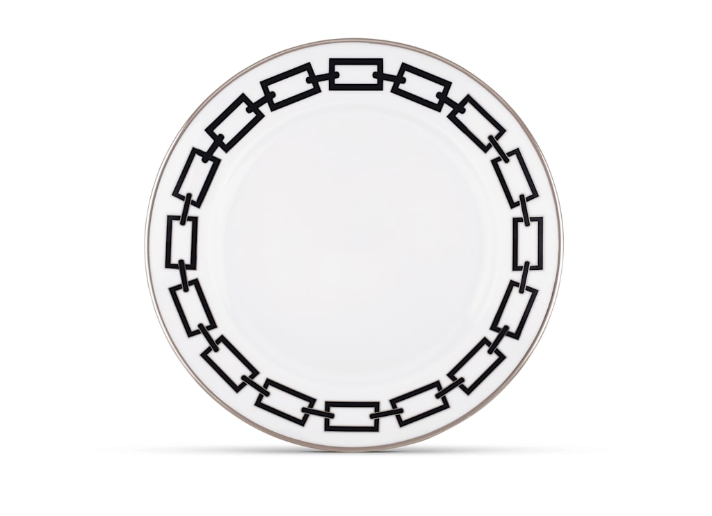 Catene Flat Bread Plate, Nero