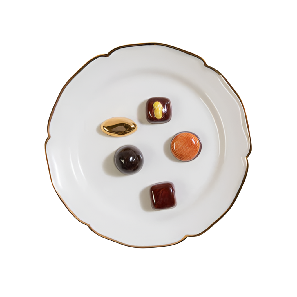 Trompe L'oeil Decorative Plate, Chocolat