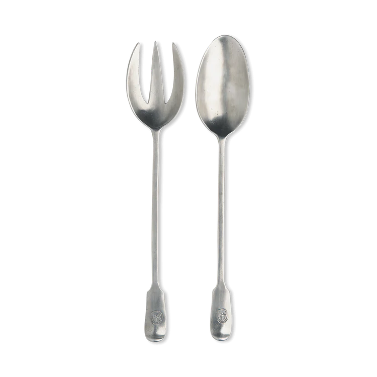 Antique Serving Fork and Spoon Set
