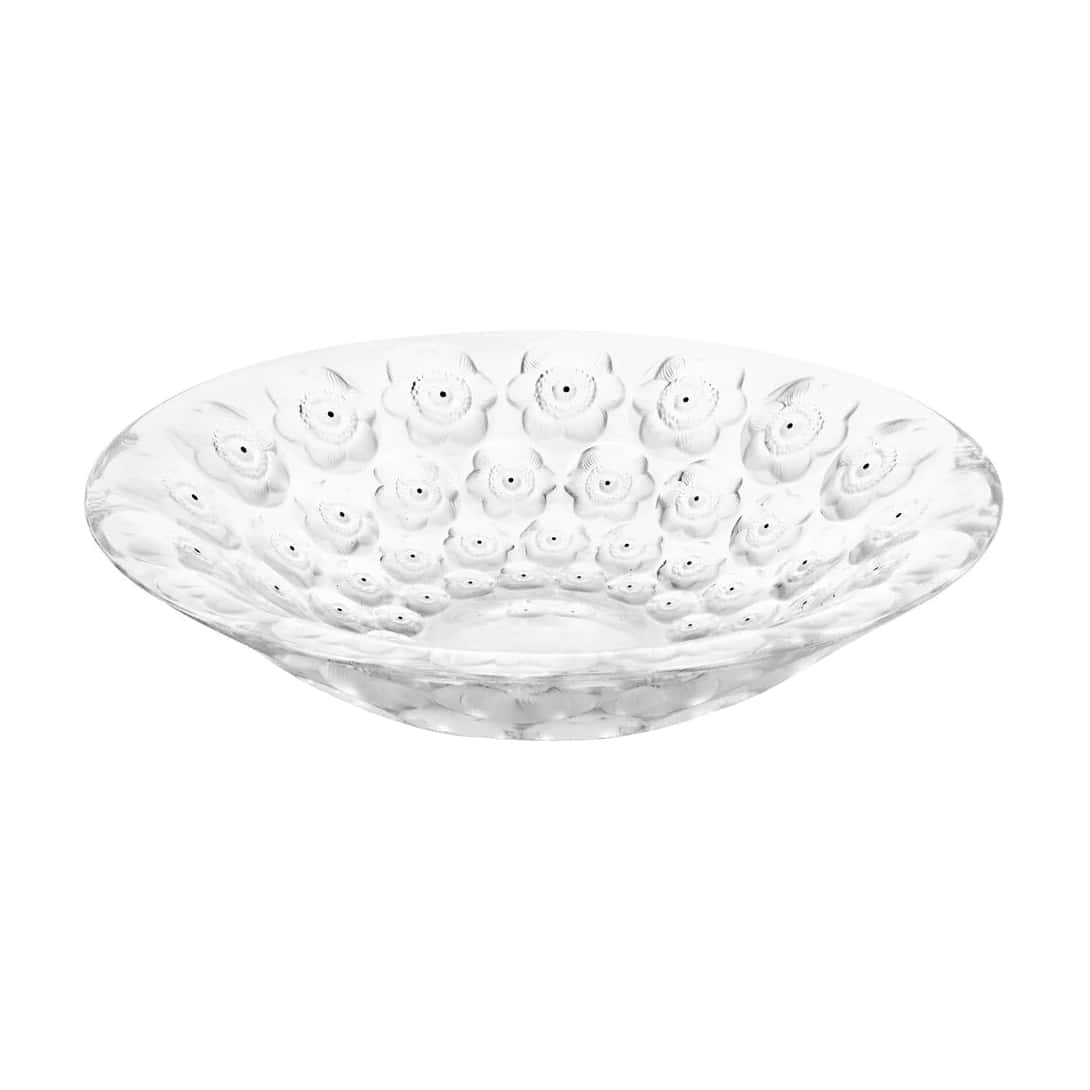 Anemones Bowl, Clear with Black Enamel | Lakeview Home