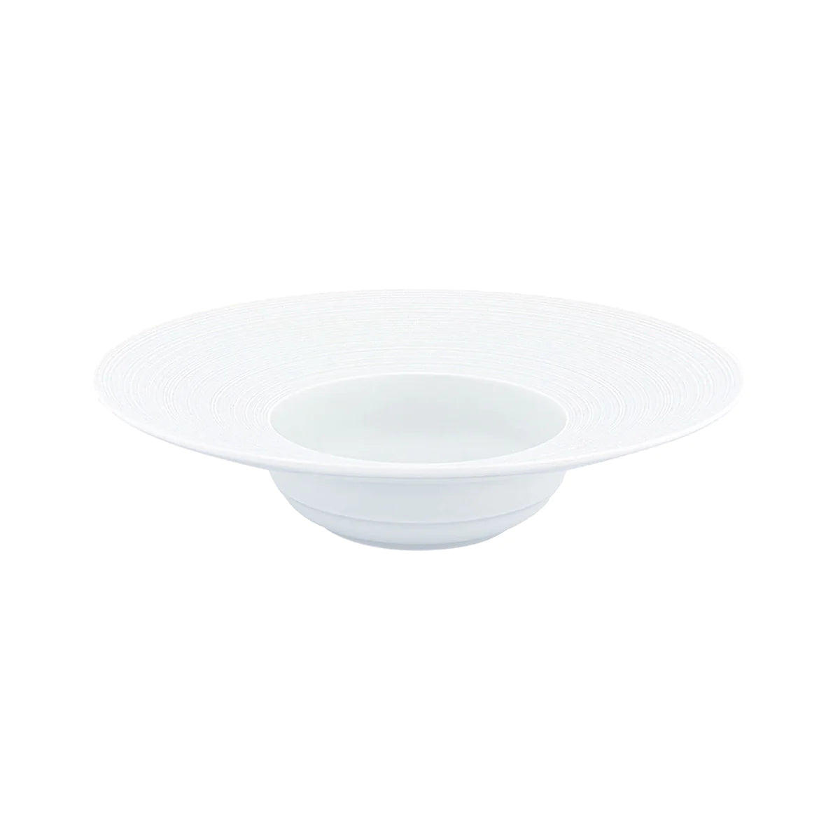 Hemisphere RIm Soup Plate, Satin White