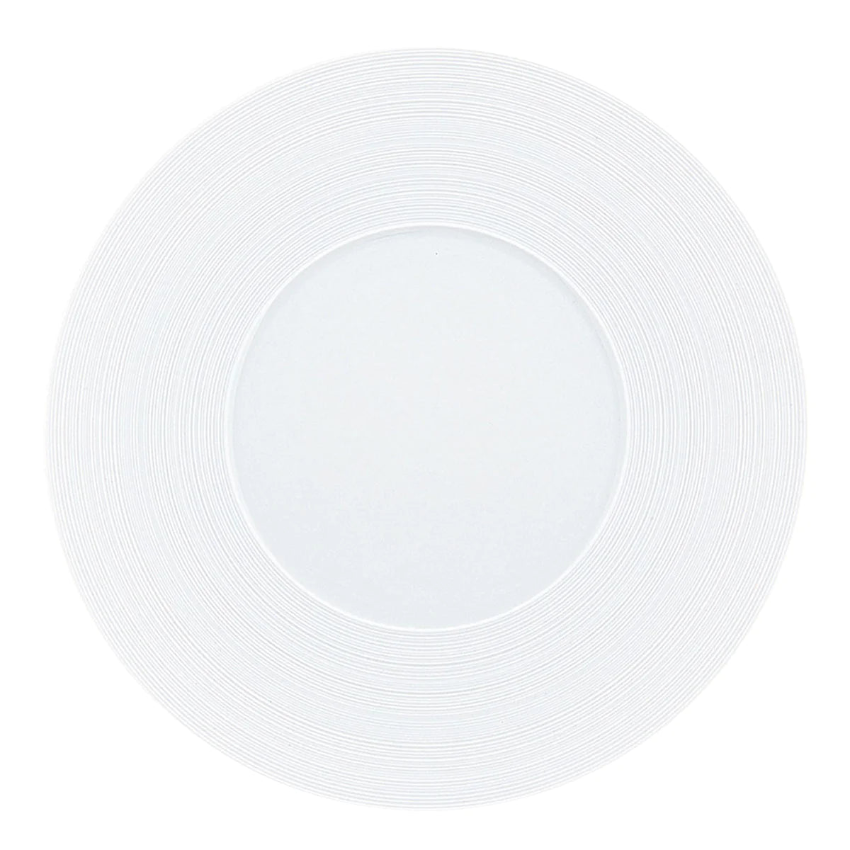 Hemisphere Charger Plate, Satin White