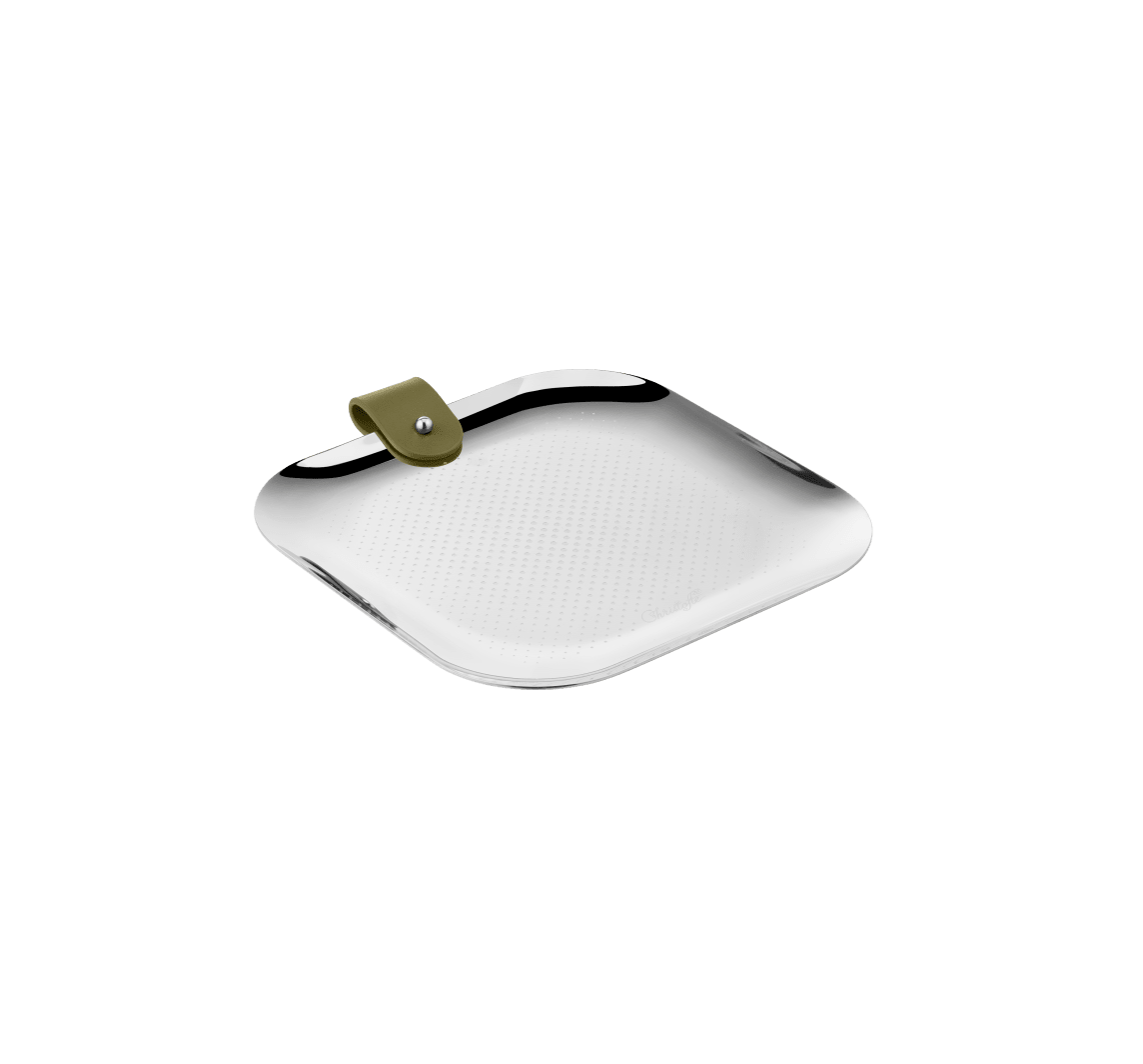 Club Imperial Green Stainless Steel Trinket Tray