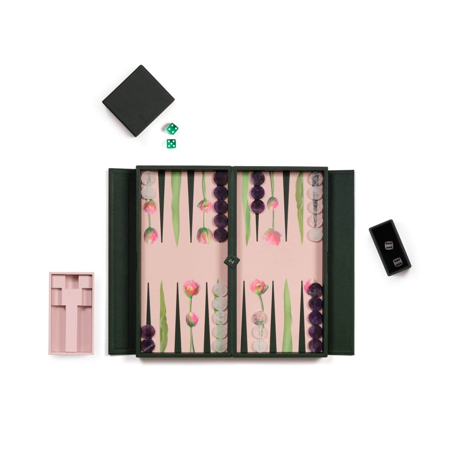 Tulip Travel Leather Backgammon Set