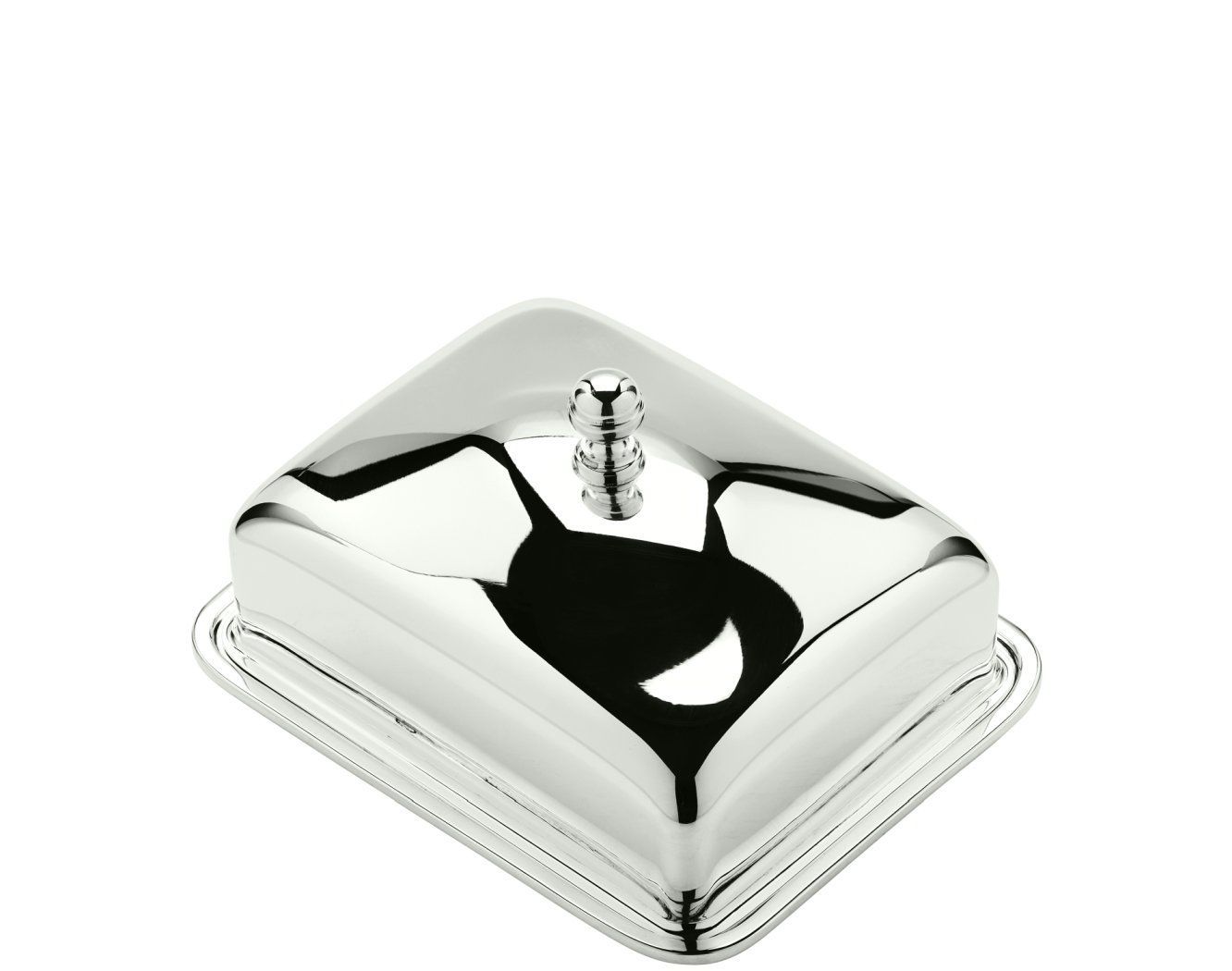 Essentia Silver Plate Rectangular Butter Dish