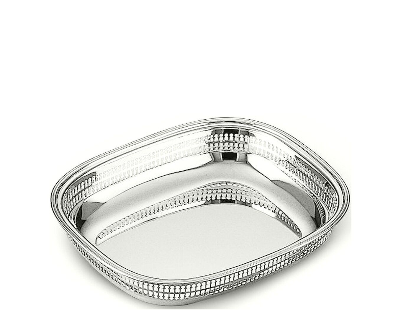 Inglese Silver Plate Video Shaped Basket with Fretwork