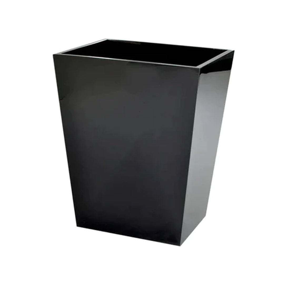 Black Ice Lucite Wastebasket and Liner