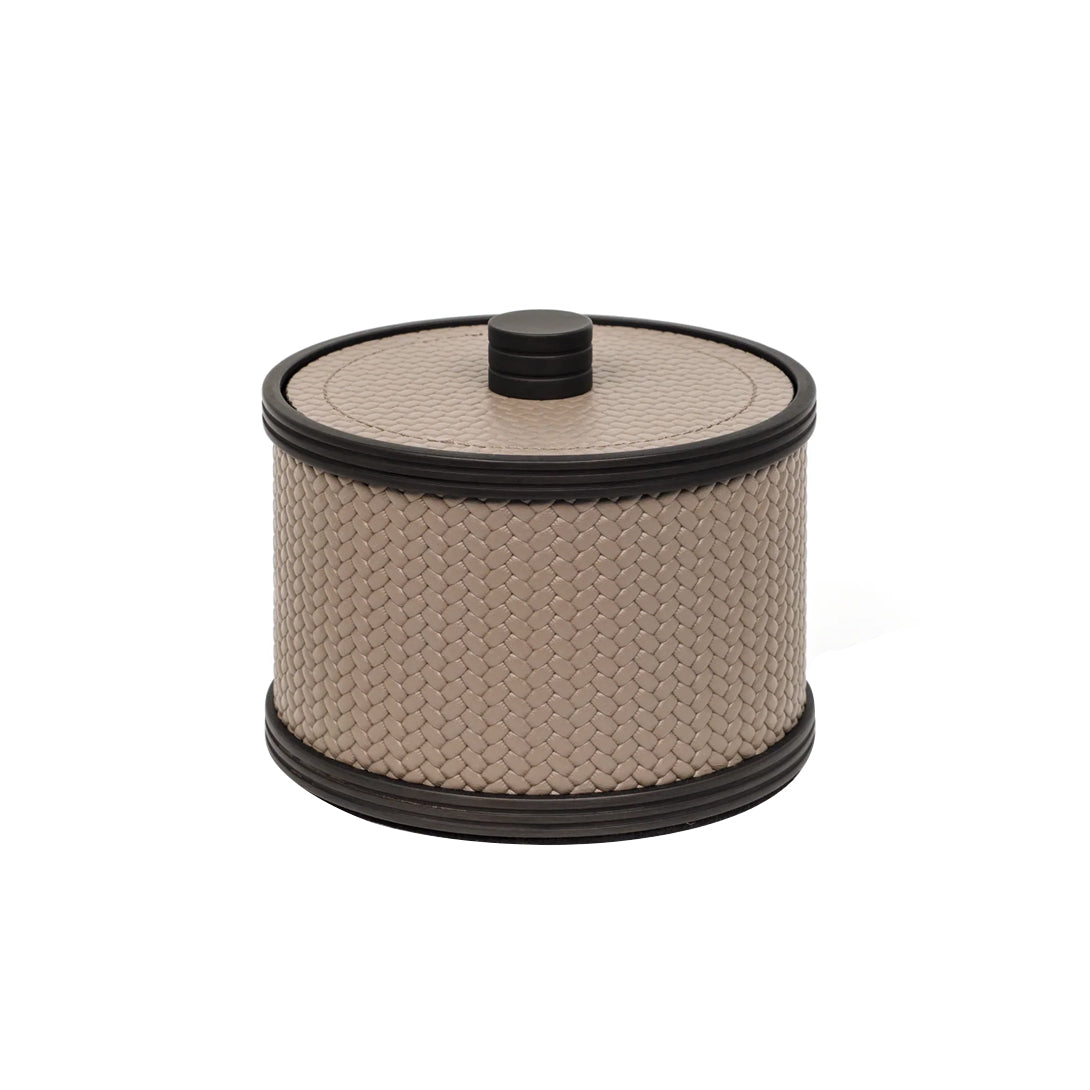 Carol Round Box, Taupe