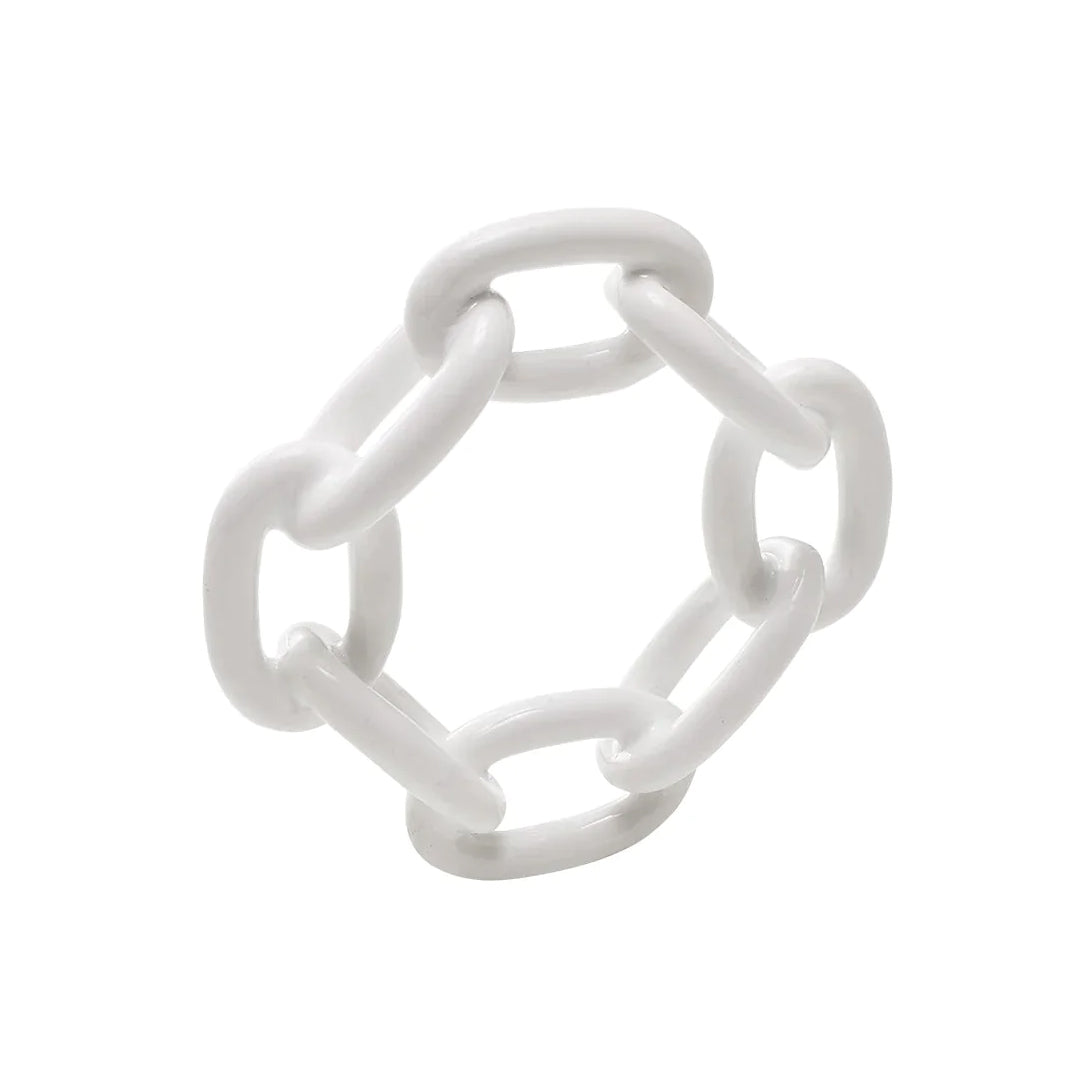 Enamel Chain Link Napkin Ring (Set of 4)