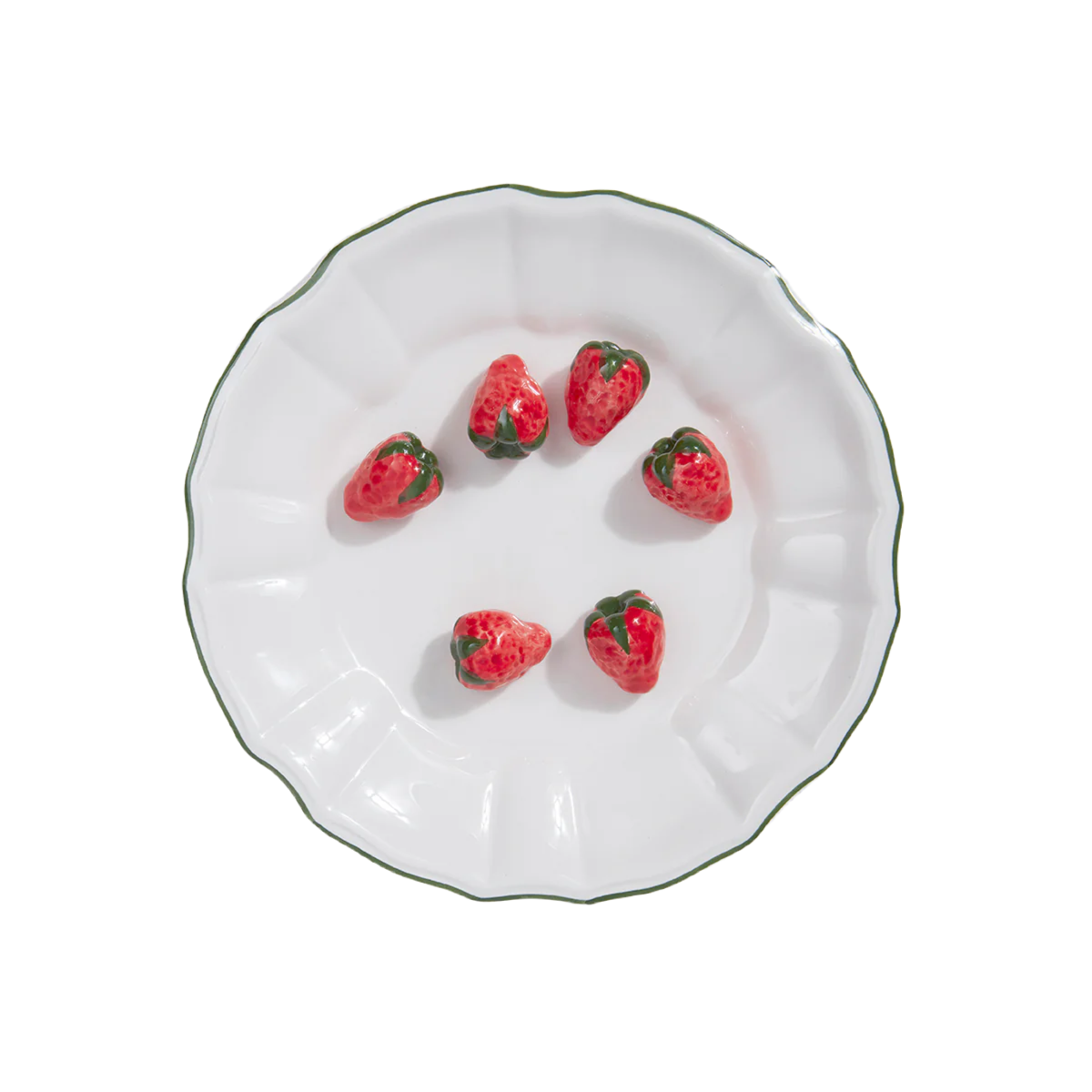 Trompe L'oeil Decorative Plate, Strawberry