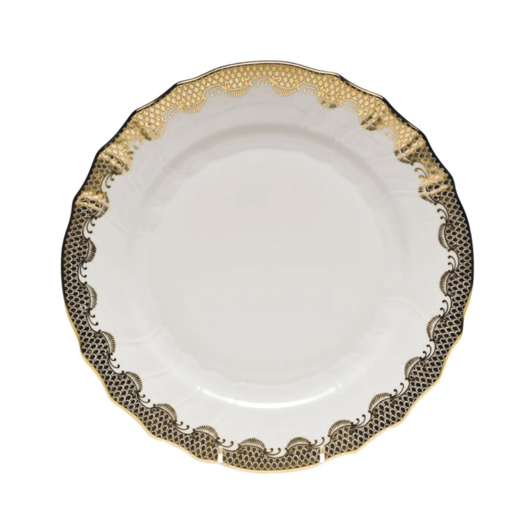 Fish Scale Dinner Plate, Gold