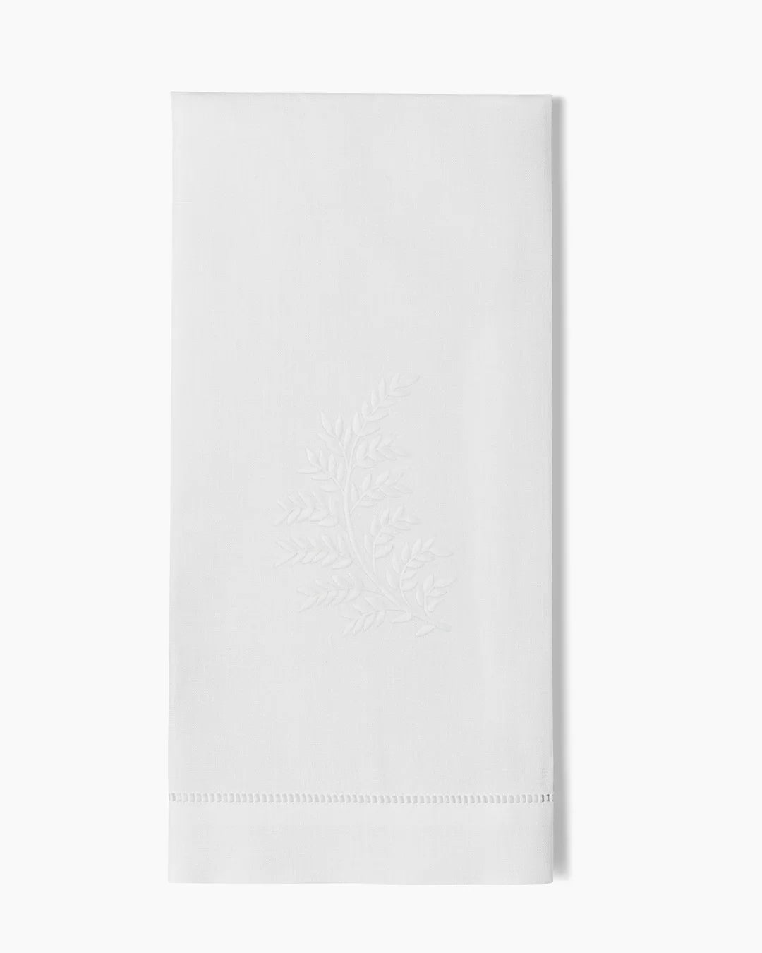 Leaves White Hand Towel