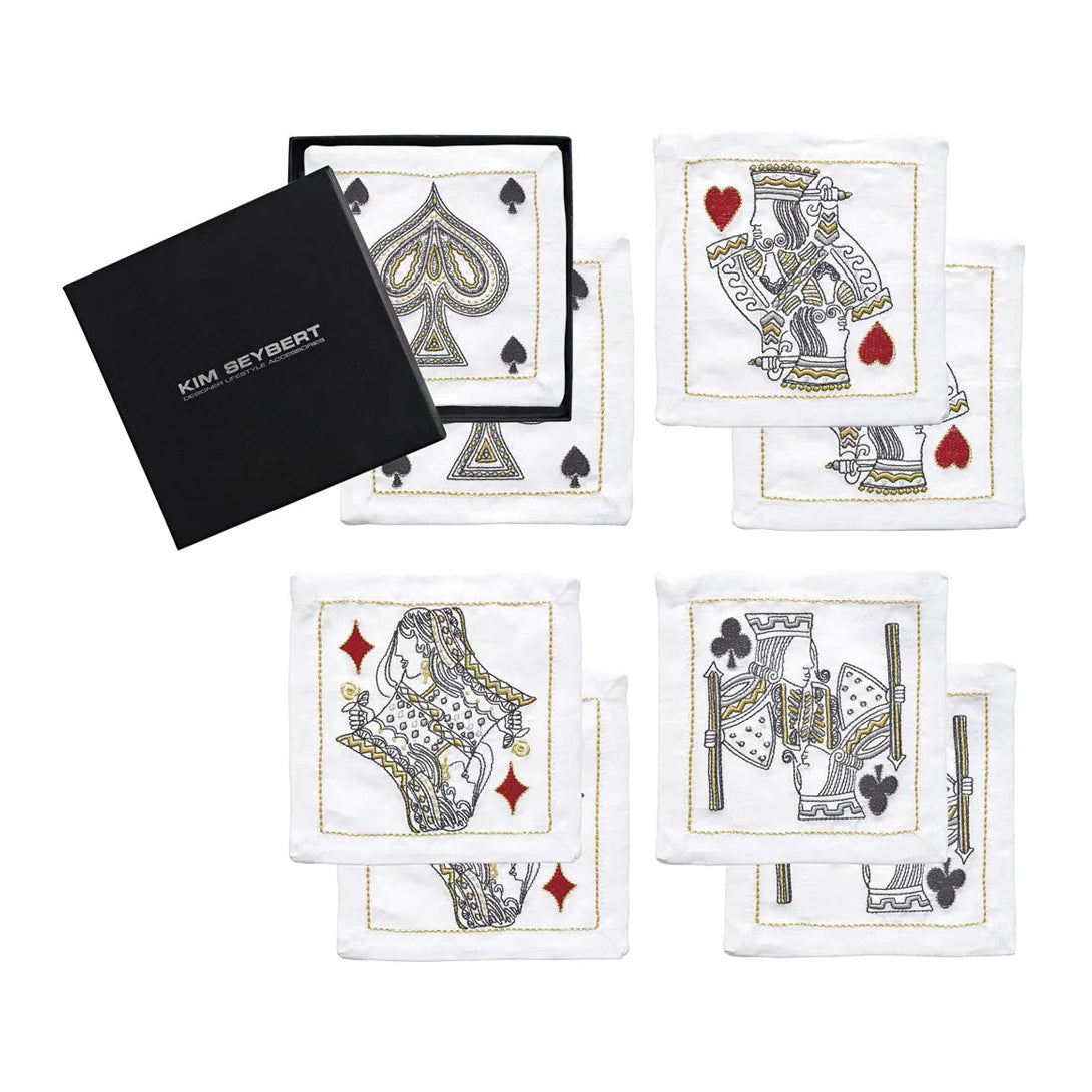 House of Cards Cocktail Napkins, Set of 8 in a Gift Box