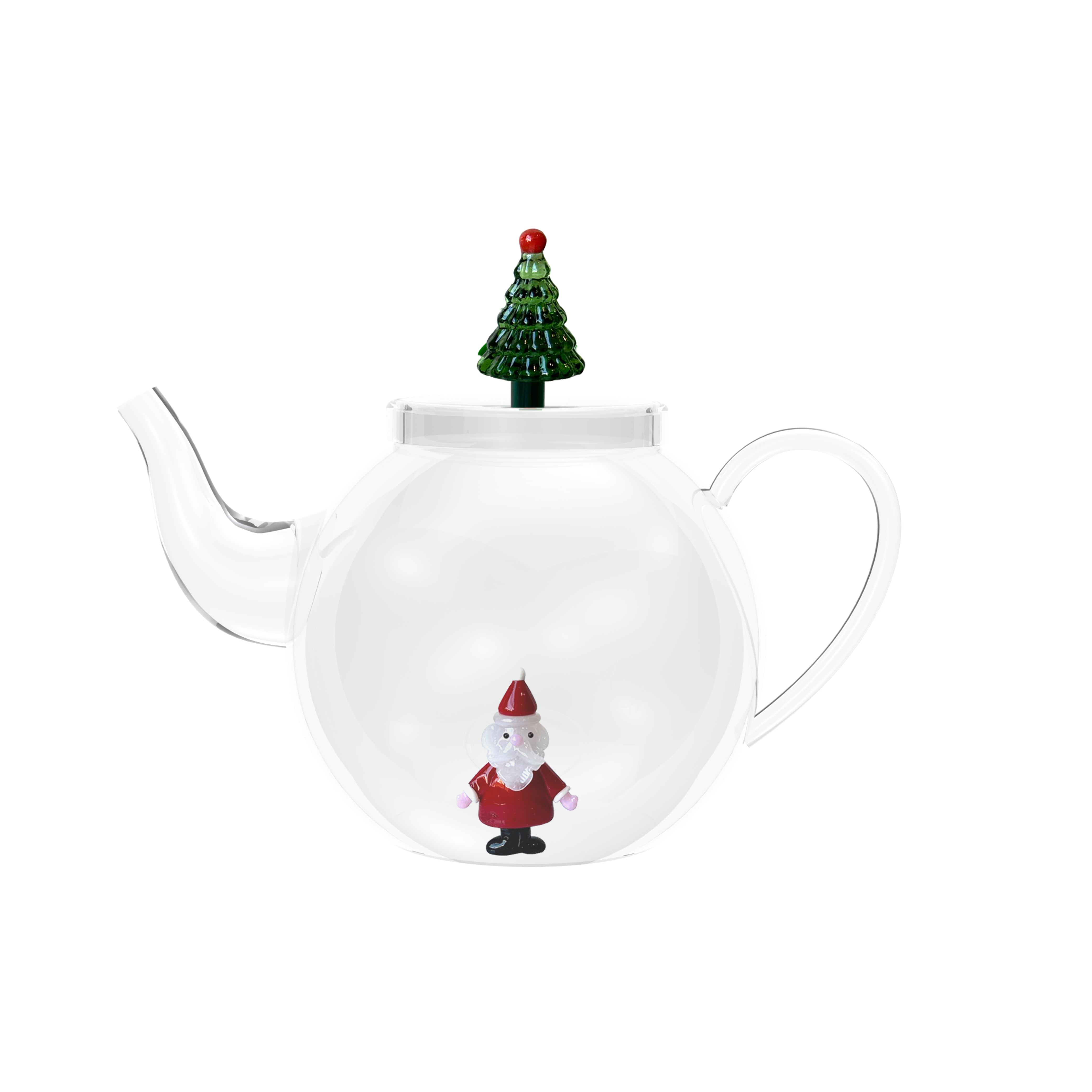 Christmas Tales Santa Claus Teapot with Christmas Tree Lid
