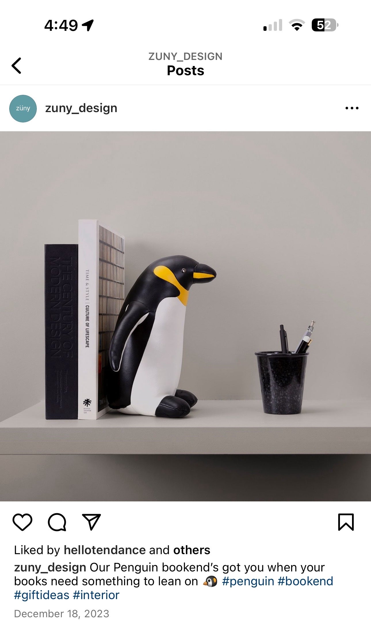 Penguin Bookend