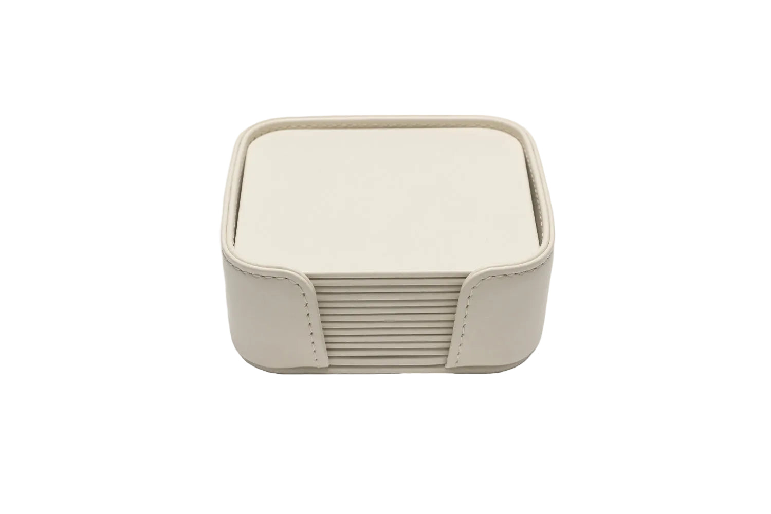 Mondrian Square Leather Flat Coaster (Set of 6)