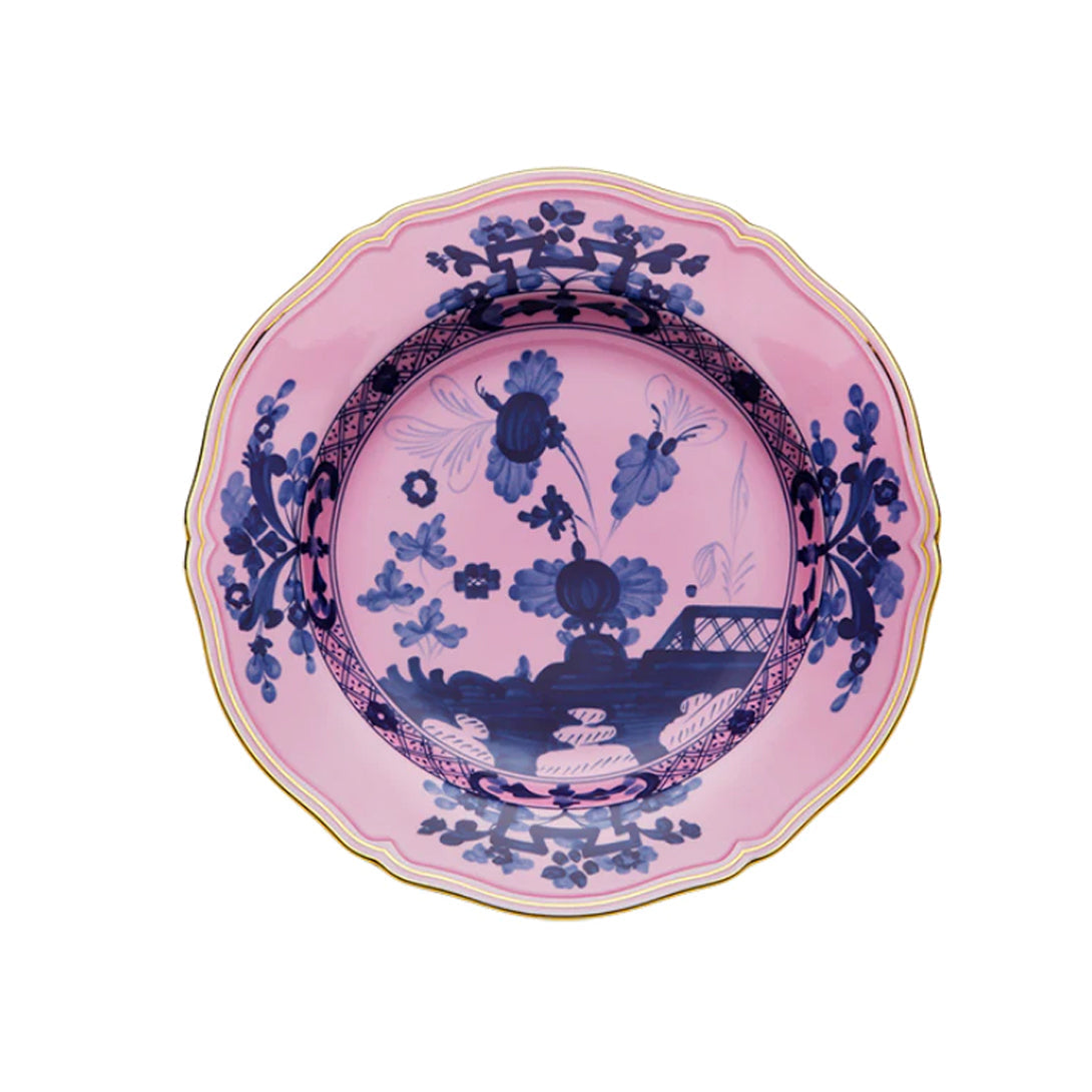 Oriente Italiano Charger Plate with Gold Rim, Azalea