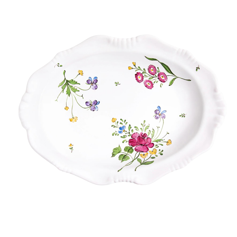 Picardie Medium Oval Serving Dish, Florale