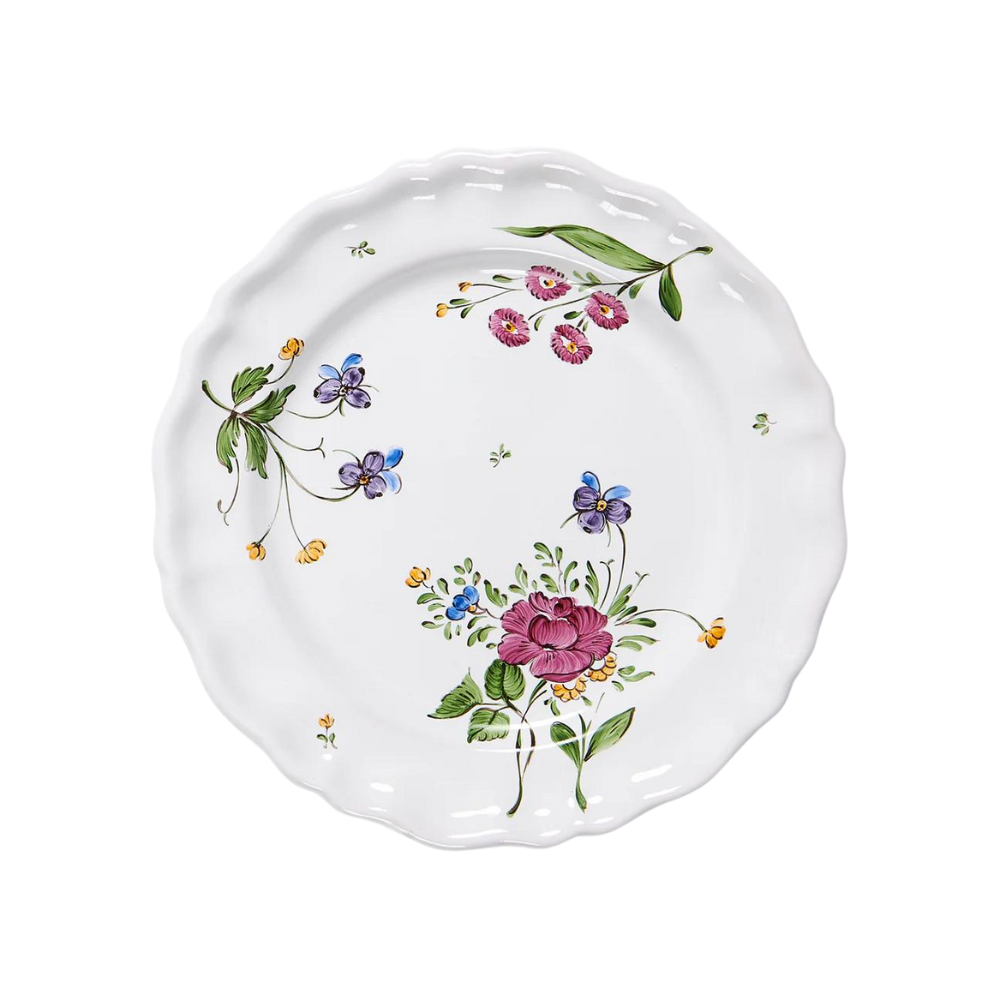 Picardie Salad Plate, Florale