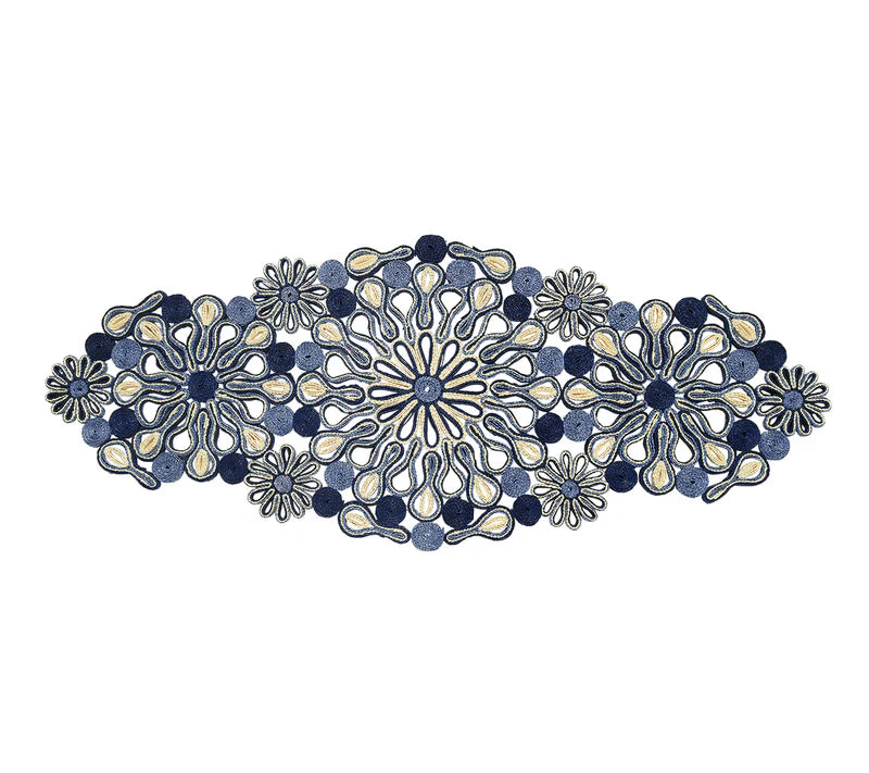 Marisol Runner in Blue and Natural