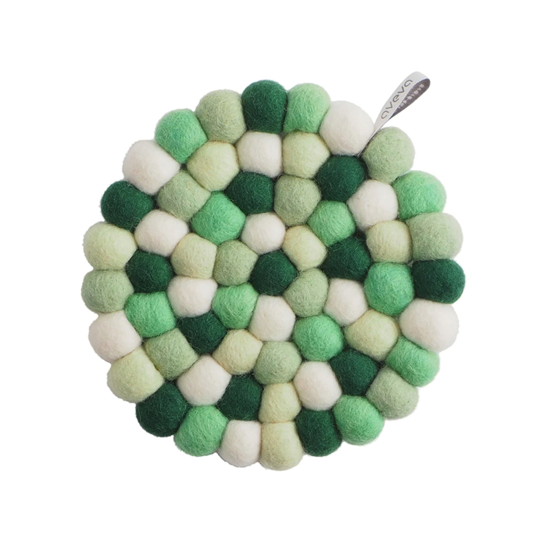 Product image of Aveva Design Round Trivet Jungle green dots lakeview home tableware