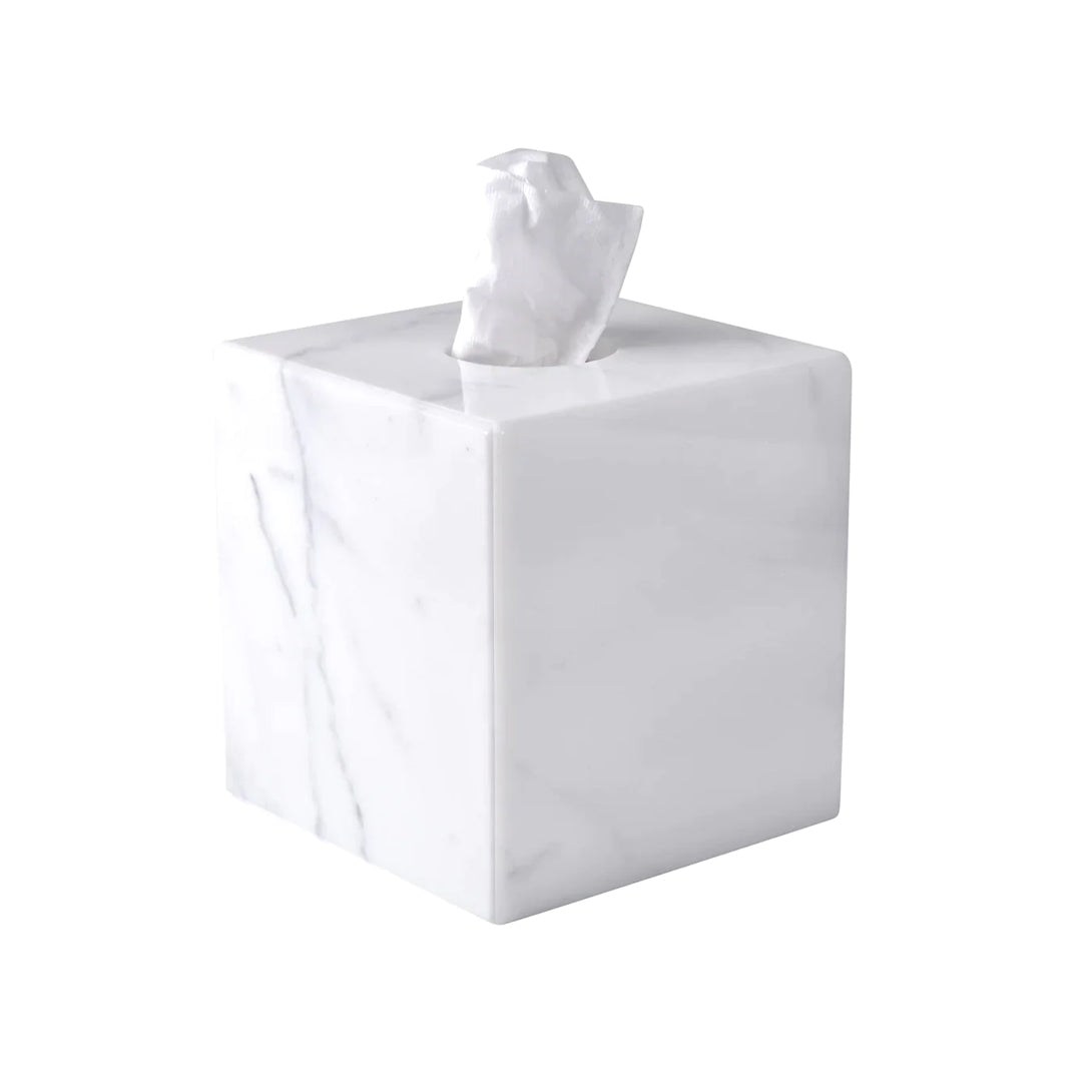 Statuario Marble Square Tissue Holder