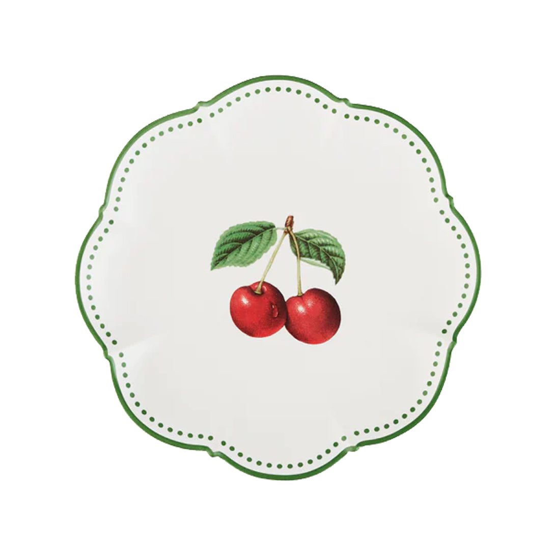 Tutti Frutti Dessert Plate, Cherries (Set of 2)