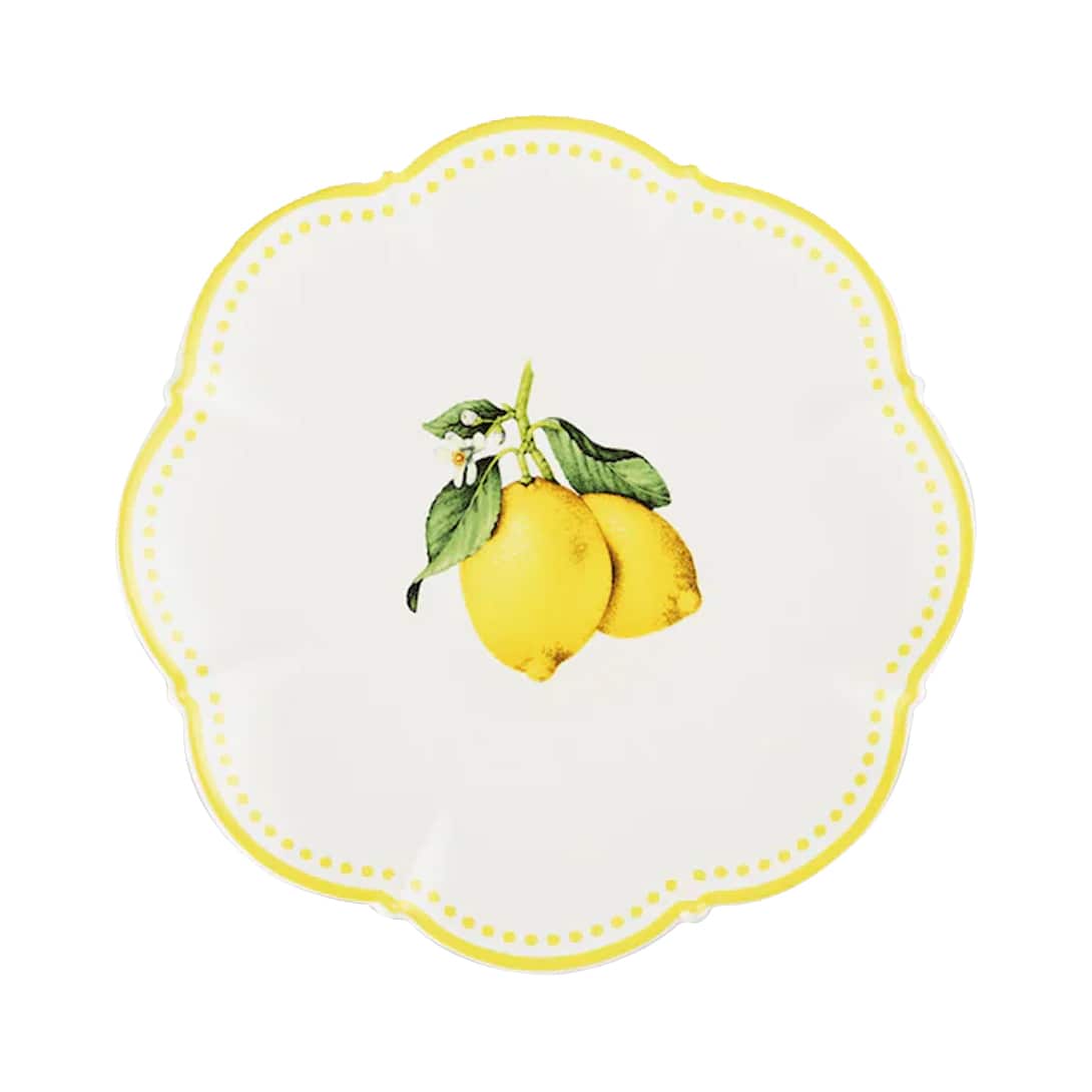 Tutti Frutti Dessert Plate, Lemon (Set of 2)