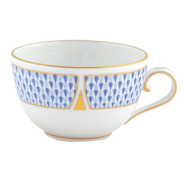 Art Deco Blue Tea Cup and Saucer Set