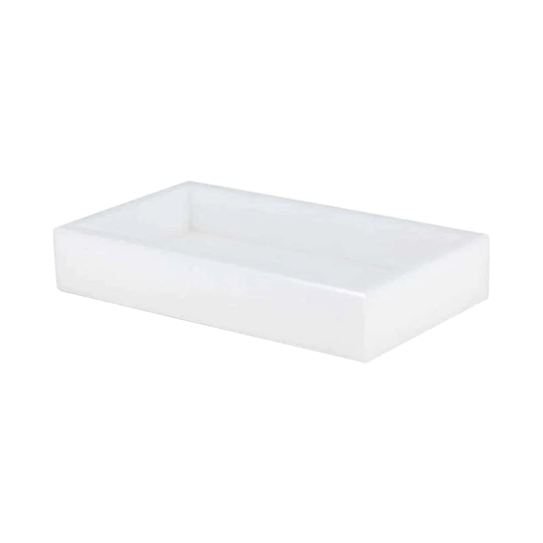 White Ice Lucite Vanity Tray