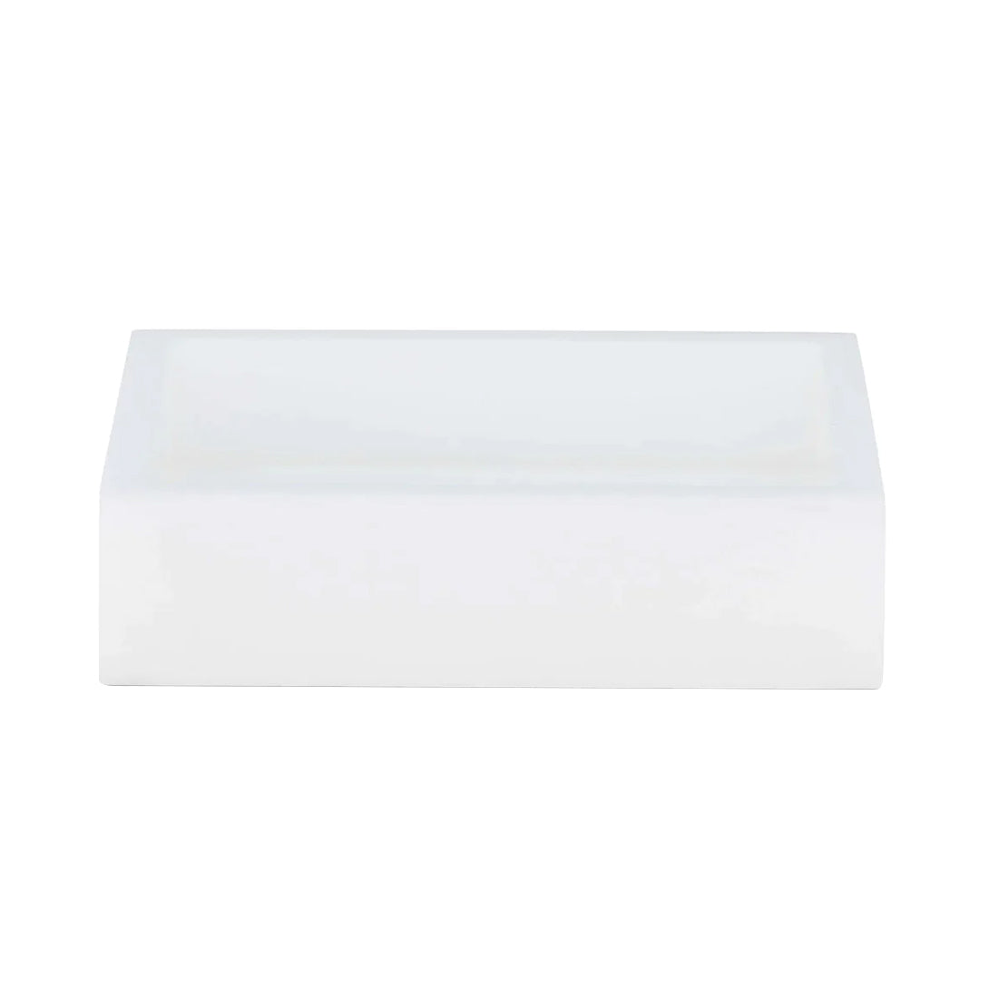 White Ice Lucite Soap Dish