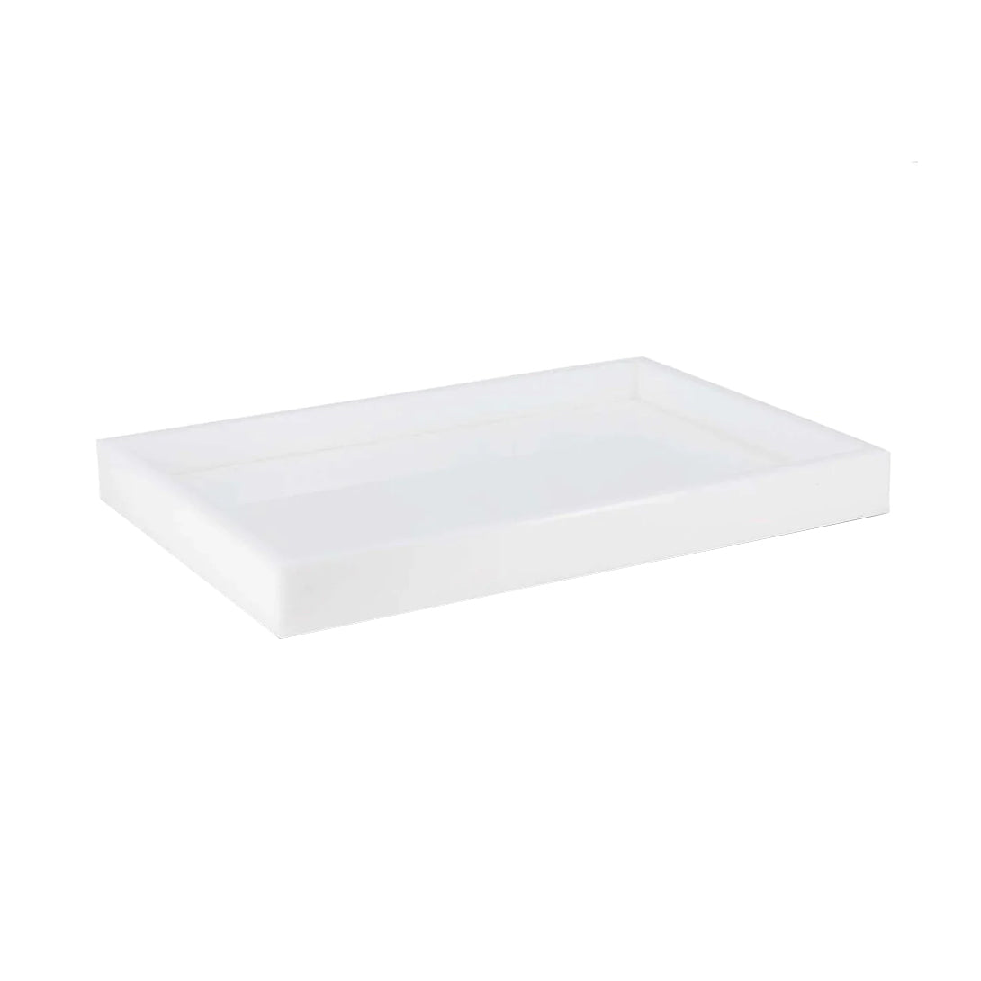 White Ice Lucite Vanity Tray