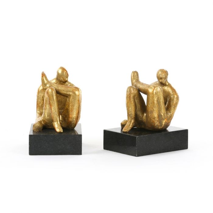 Amadeo Sitting Statue, Set of 2