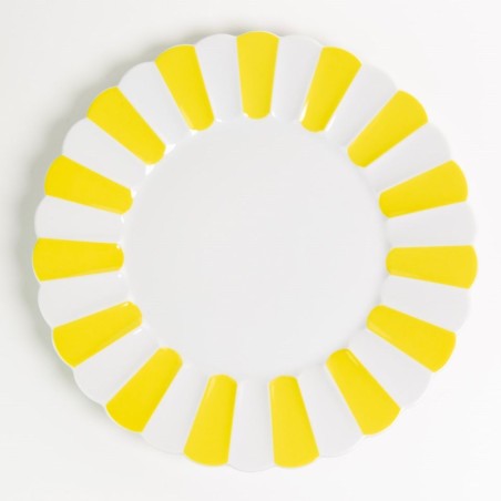 Melon Starter Plate, Yellow and White