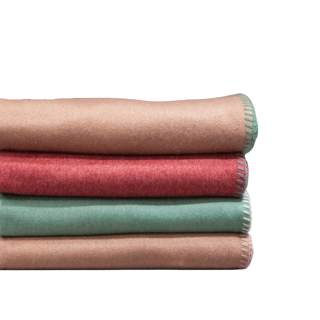 Biella Blanket Stitch Cashmere Throw