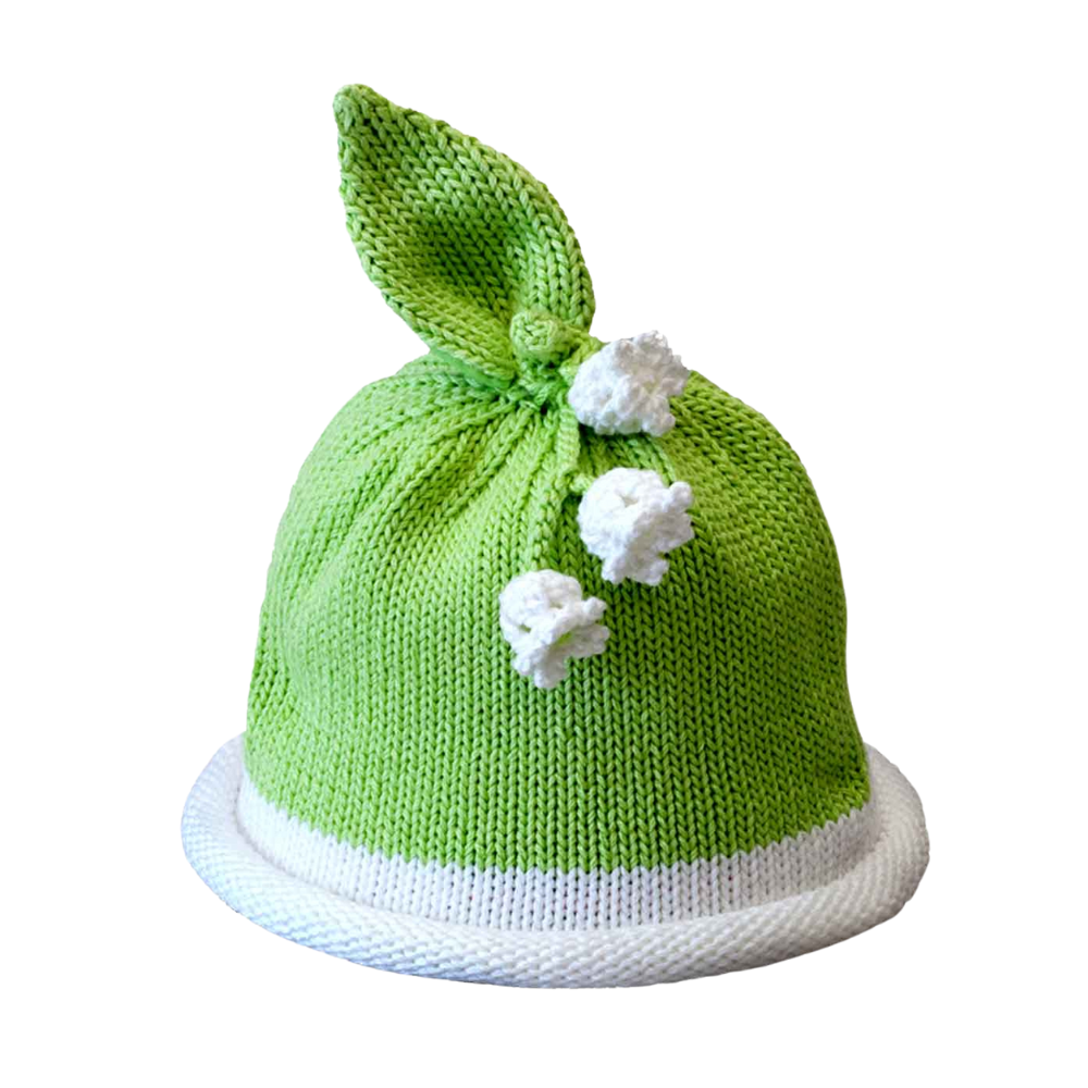 Lily Flower Knit Hat