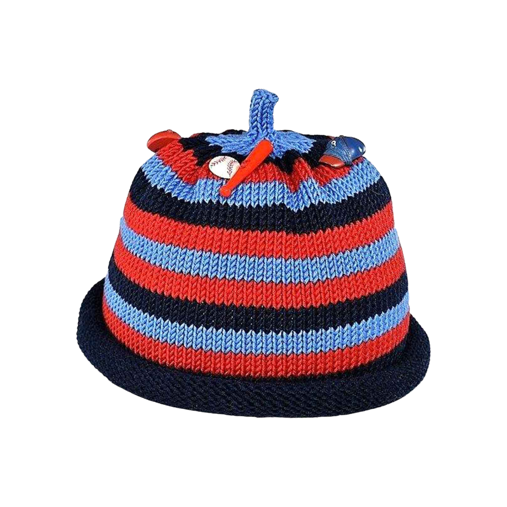 Baseball Striped Knit Hat