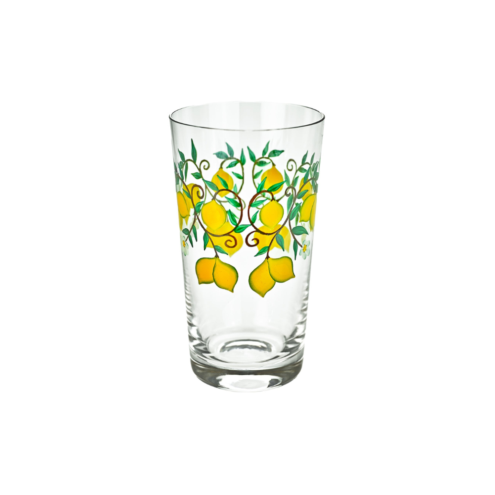 Olivia Clear Glass Lemon Glass Tumbler