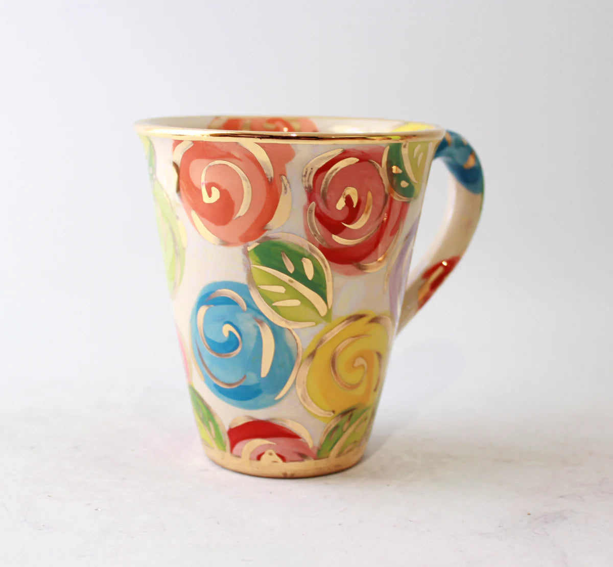 Pastel Block Rose Mug