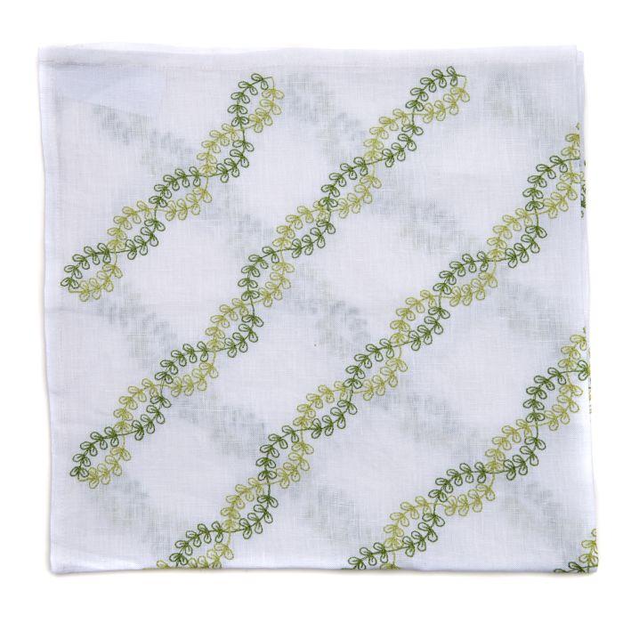 2-Tone Vines Linen Napkins, Set of 4